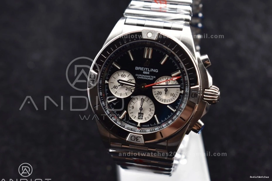 Dial BLSF B01 Bracelet Black Breathable A SS on 42mm 1:1 Best Edition 538 SS Chronomat 1231